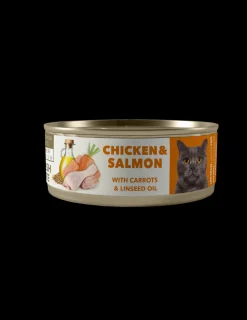 Pollo y Salmon Gato Lata 80 grs.*Amity New