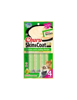 Skin & Coat Pollo y Ostiones Gatos 56 grs.*Churu Sale