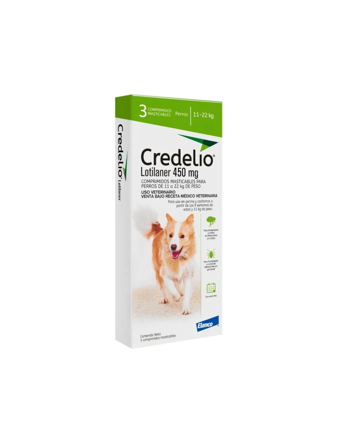 3 comprimidos 11 a 22 kg.*Credelio Fashion