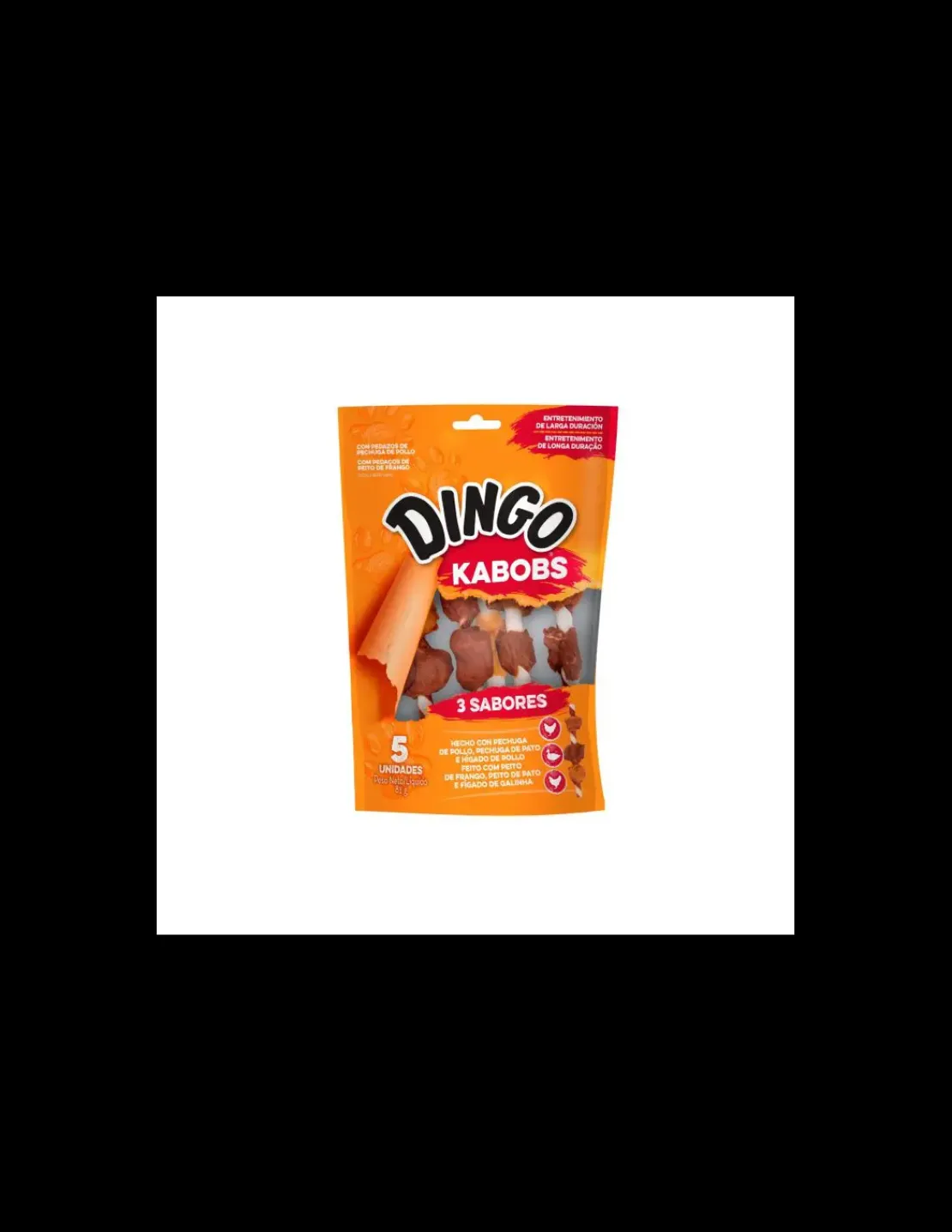 Kabobs 3 Sabores 5 Unidades*Dingo Outlet