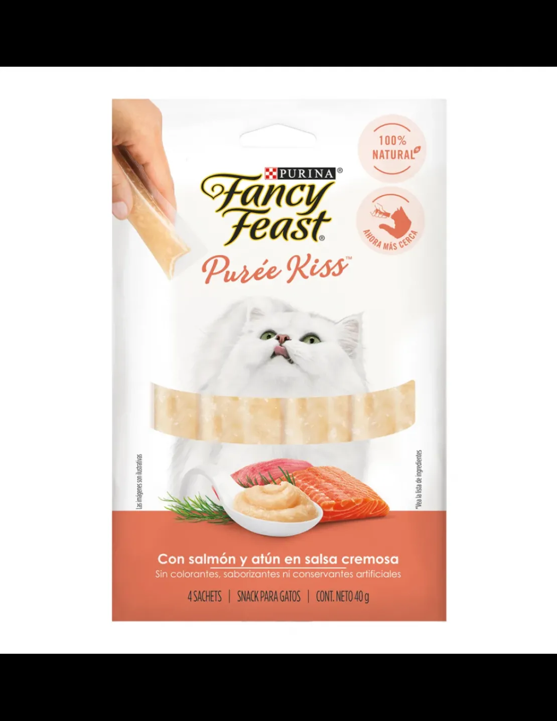 Puree Kiss Salmon y Atun 40 grs.*Fancy Feast Clearance