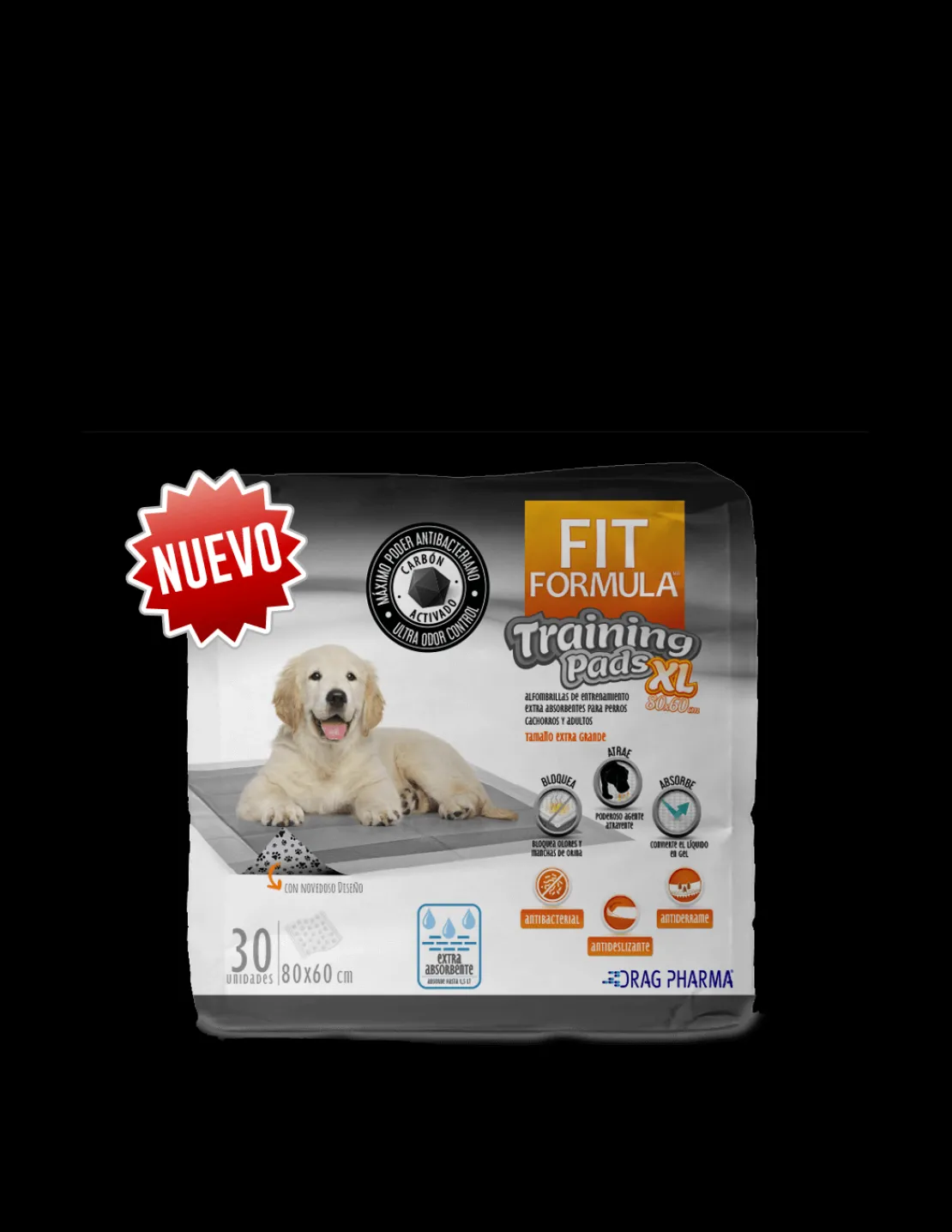 Training Pads XL Carbon Activado 80 x 60 Sabanilla Paña...*Fit Formula Outlet