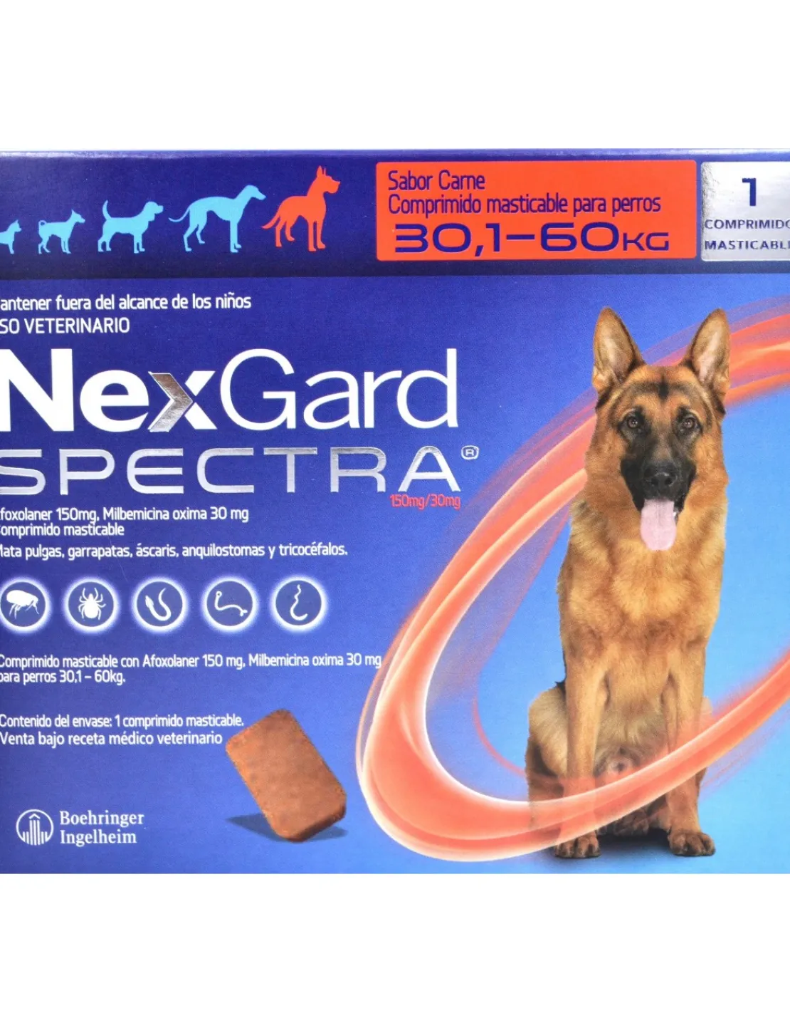 Spectra 3 Comprimidos 30 a 60 kg.*Nexgard Fashion