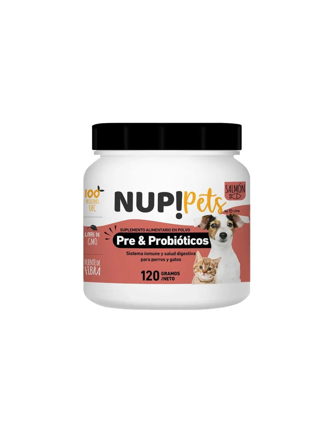 Nup Pets Pre & Probioticos Salmon 120 grs.*Nup! Pets New