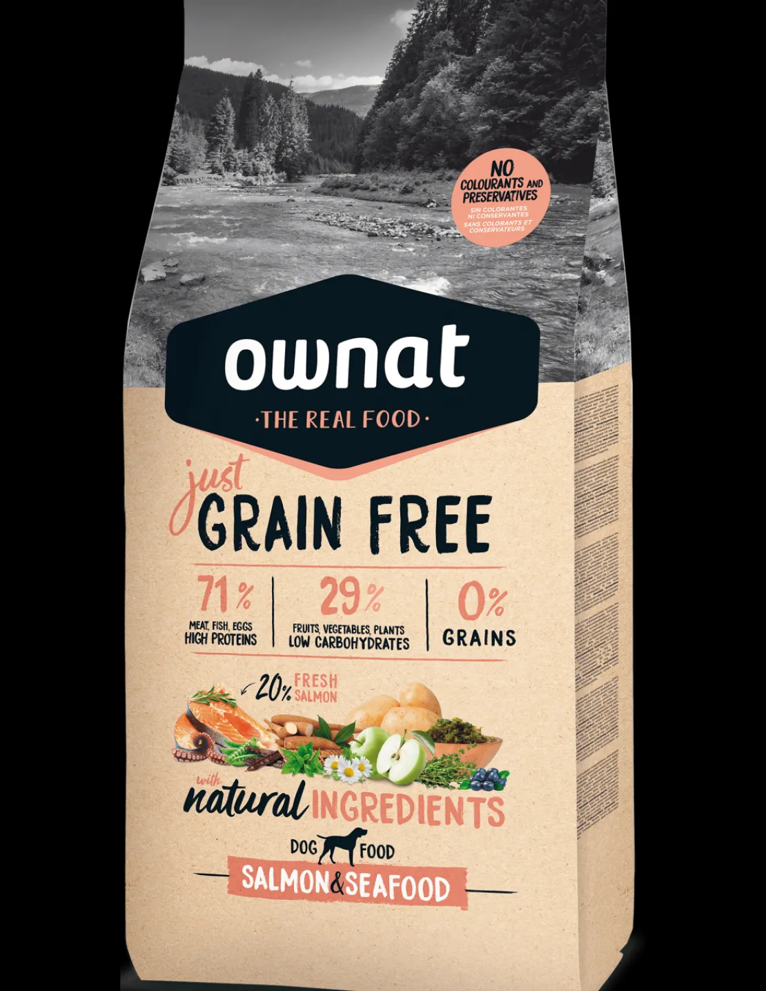 Just Grain Free Perro Salmon & Sea Food 3 kg.*Ownat Best
