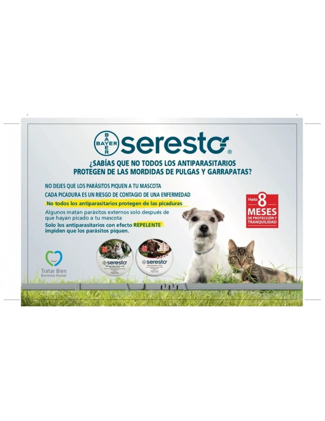 Collar Antiparasitario Mas de 8 Kg.*Seresto Outlet