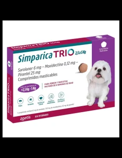 Trio 2,5 a 5 kg. 3 comprimidos*Simparica Outlet