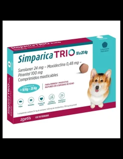 Trio 10 a 20 kg. 3 comprimidos*Simparica New