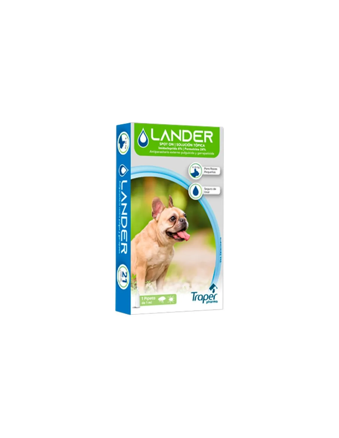 Lander Antipulgas y Garrapatas 4 a 10 kg.*Traper Online