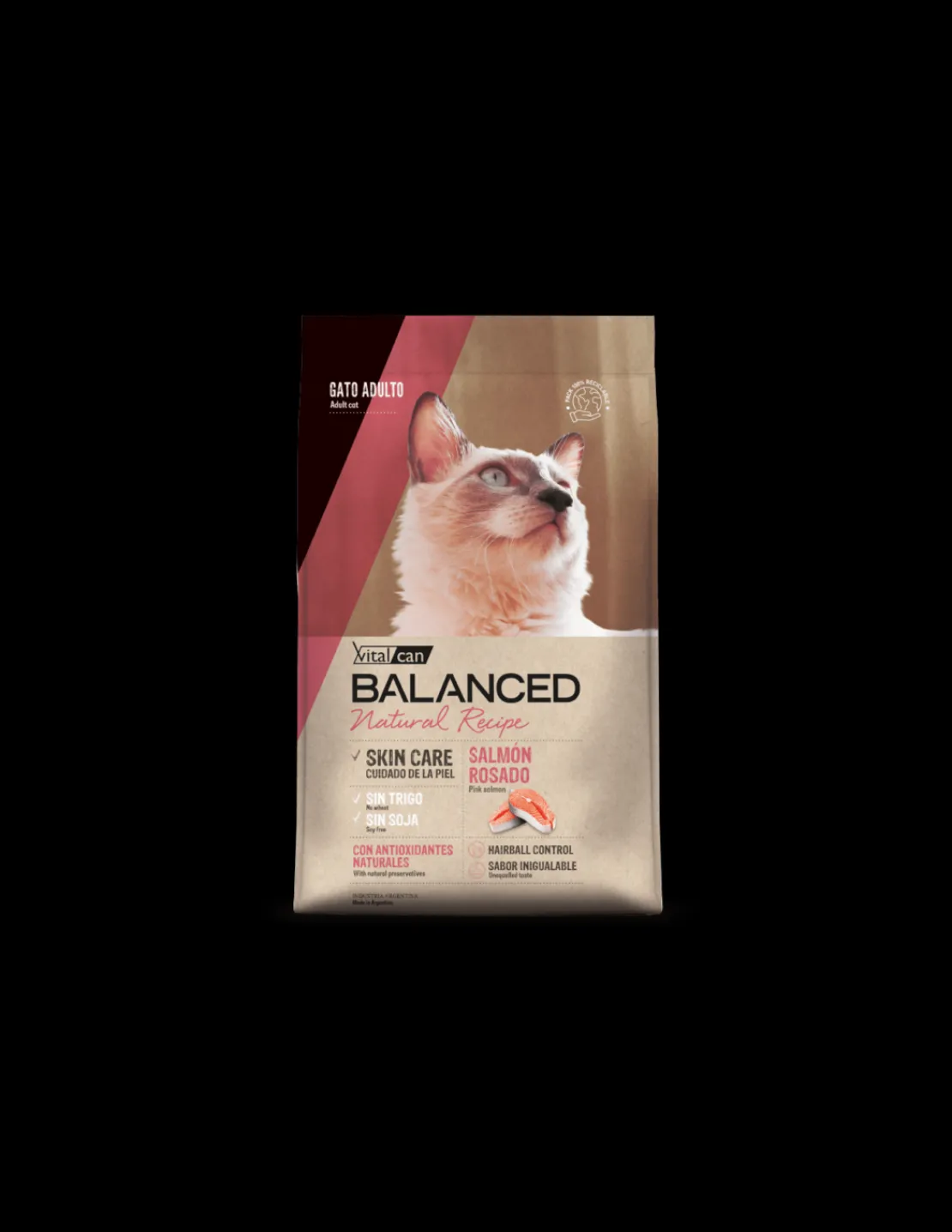 Balanced Gato Natural Recipe Salmon 7,5 kg.*Vitalcan Hot