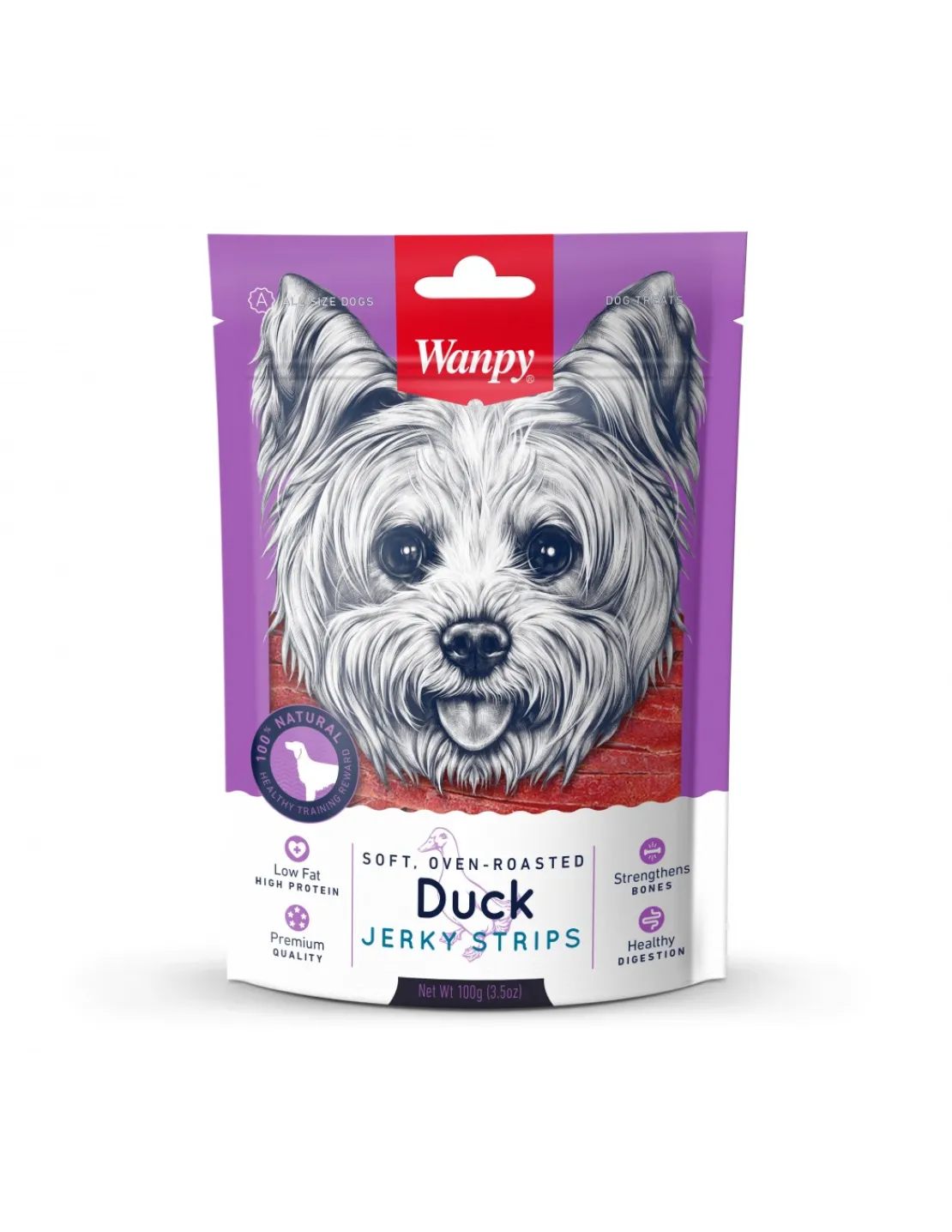 Jerky Strips Duck 100 grs.*Wanpy Online