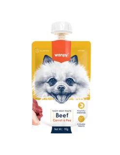 Tasty Meat Paste Beef Carrot & Pea Perros 90 grs.*Wanpy Clearance
