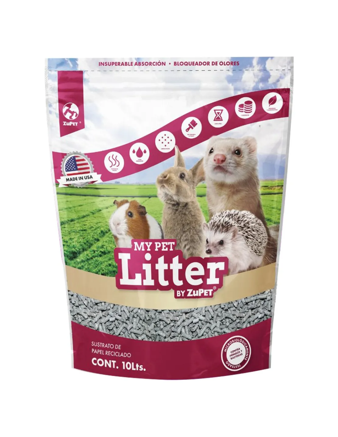 My Pet Litter Sustrato de Papel 10 Lts.*Zupet Hot